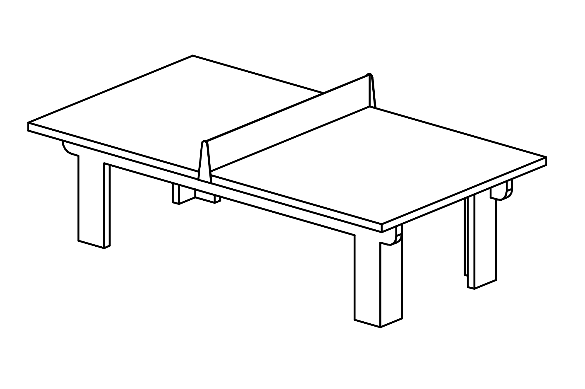 Table Tennis Table with net 