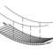 Running Boards with chain handrails for suspension bridge, length = 4 m (3.66100)