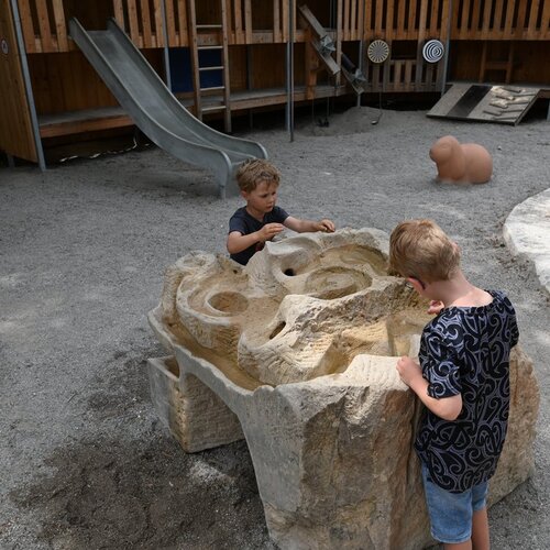 Sandstone marble run